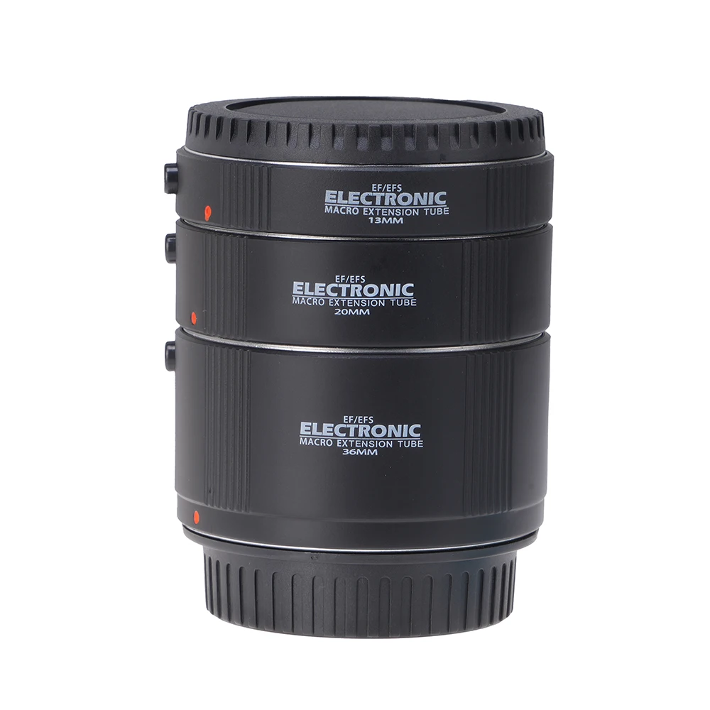 FOTGA 전자 매크로 AF 자동 초점 자동 확장 튜브 링 세트 Canon EF/EF-S 마운트 렌즈용 금속 총검
