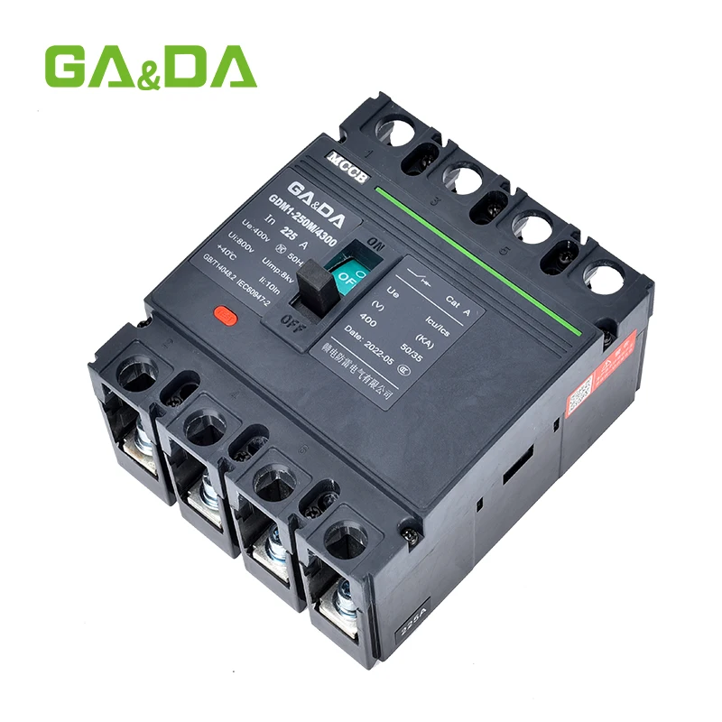

Molded case circuit breakers AC MCCB 2 pole 3 4 125A 250A mccb breaker