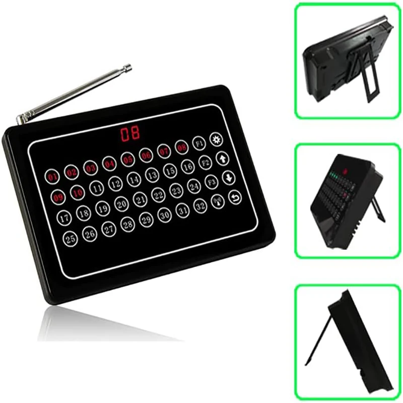 Wireless Calling System Nurse Call Hospital Bell Caregiver Pager For Clinic Nursing Home 1 Receiver 20 Call Button Transmitter Wireless Calling System