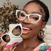Brand Fashion Nearsighted Glasses Women White Cat Eye Polarized Sunglasses Spring TR90 Prescription Eyeglasses Clips On Glasses 4