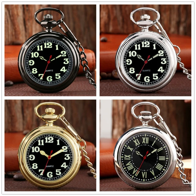 Reloj De Bolsillo De Cuarzo Para Hombre Y Mujer, Pulsera Con Números  Romanos Retro De Bronce, Colgante Vintage, Cadena De Suéter Fob/cadena  Colgante - Relojes De Bolsillo - AliExpress