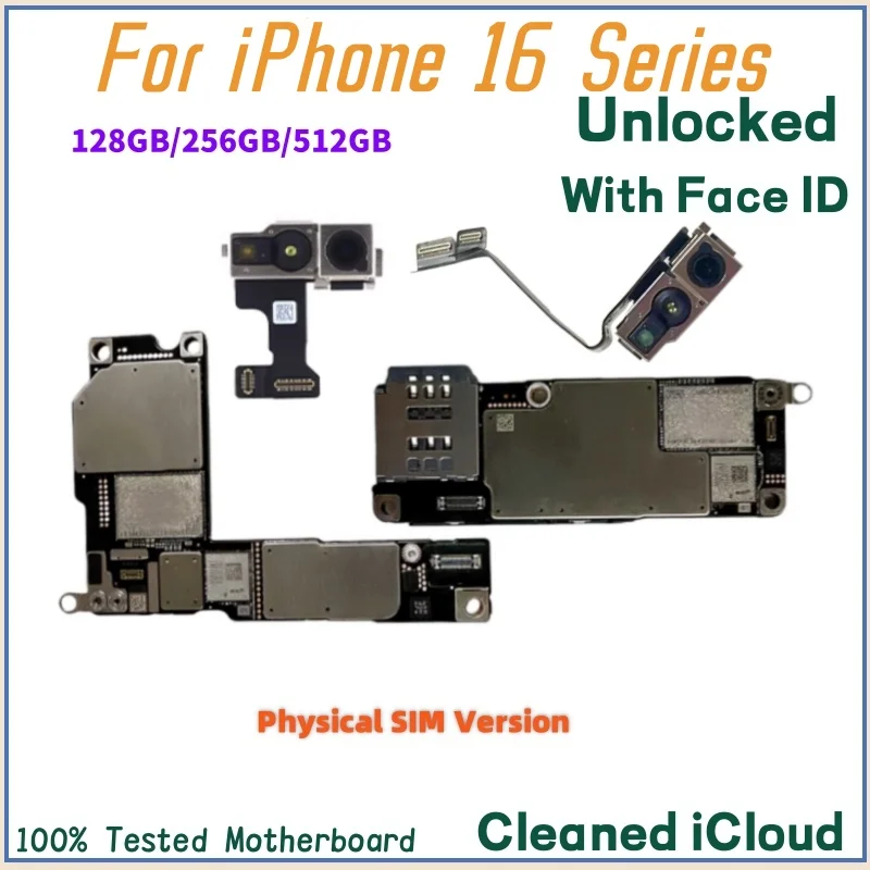 iPhone16 マザーボード　Face ID付き For iPhone16 16Pro 16ProMax Motherboard With Face ID SIM
