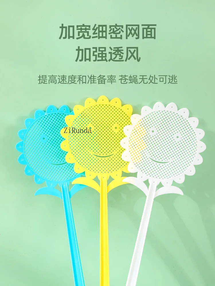 *Fly swatter plastic swatter can not rot new long-handled household old-fashioned flies