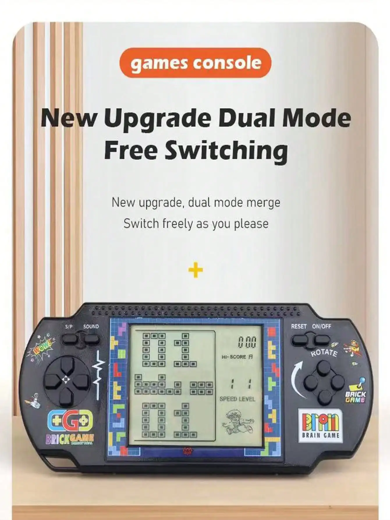 5.5inch Screen 23-Category Game Handheld PSP Tetris Game Console Toys For Kids Children Pocket Game Console Battery Not Included 5