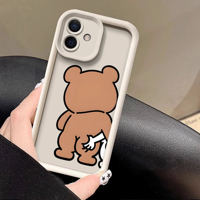 Charming Bear Bunny Duo Shockproof Phone Case - Soft Silicone Cover