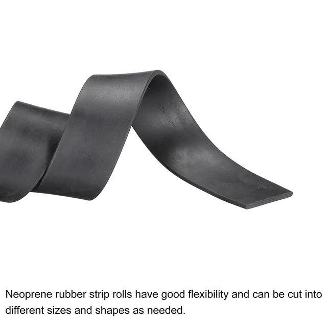 Solid Rubber Strips Neoprene Sheets Rolls 10/15/20/25/30/35/ 40/45/50/60mm DIY Gasket Sealing Padding Reduce Vibration Mat מקלחו 4