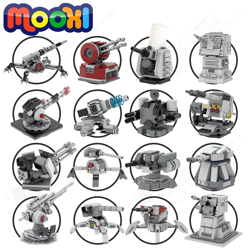 MOOXI Classic Military Space Wars Movie Weapons Gun Cannon Model MOC ...