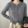 Fashion Women's Thin Fleece Knit Loose Short Cashmere Sweater Round Neck Warm Korean  Casual Female Sweater Top Cloting 2