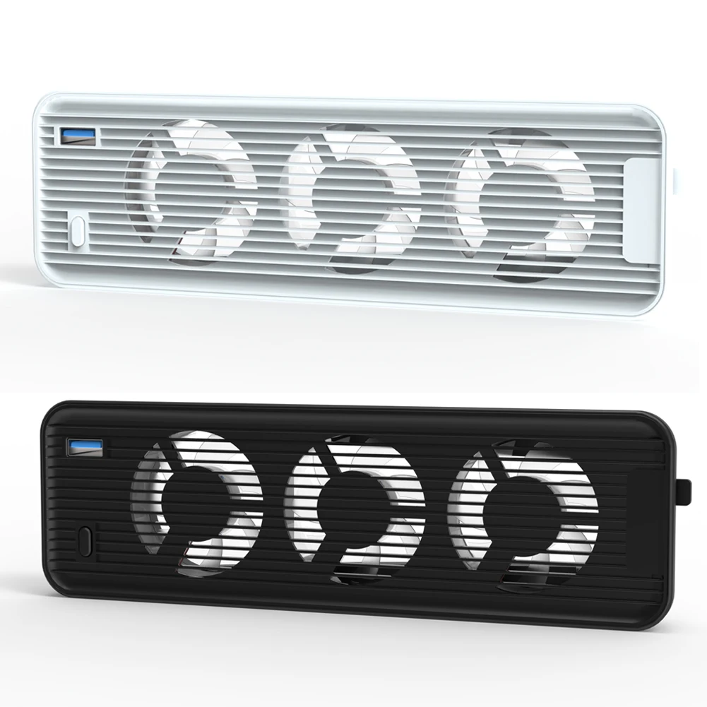 Cooling Fan USB3.0 Game Console Cooling Fan Quiet Cooler 5500RPM with 3 Fans for Playstation 5 Disc&Digital Edition