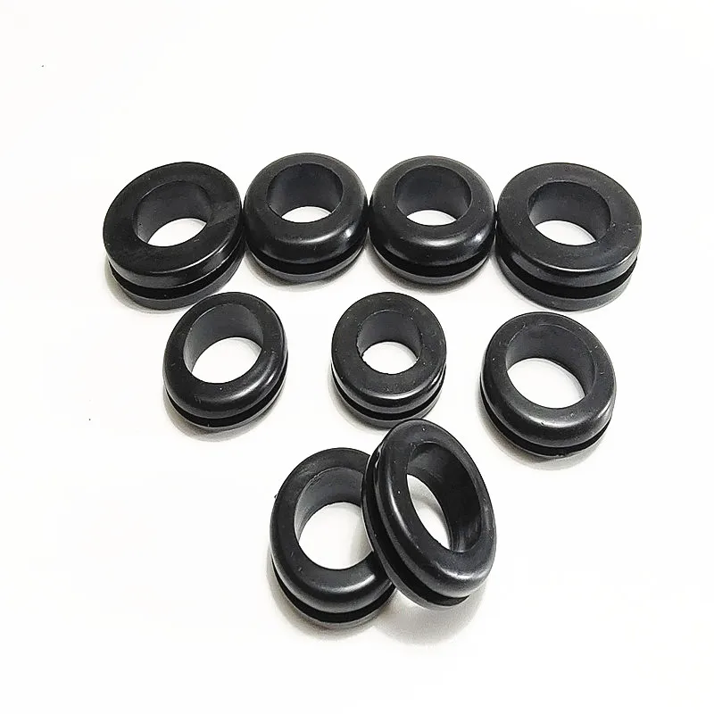 ROHS certificated from 100PCS to 2000PCS Asian type black rubber grommets wire protective grommets rubber bushing rings