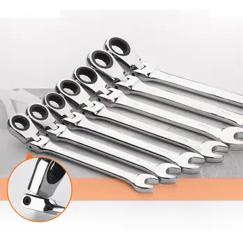 6mm 7mm 8mm 9mm 10mm 11mm Dual Heads Ratchet Combination Dicephalous Wrench Spanner Quick Release Hand Tools
