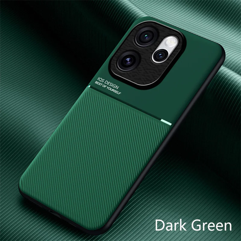 Magnetic Leather Phone Case with Soft Silicone Bumper Back Cover – Premium Car Mount Design