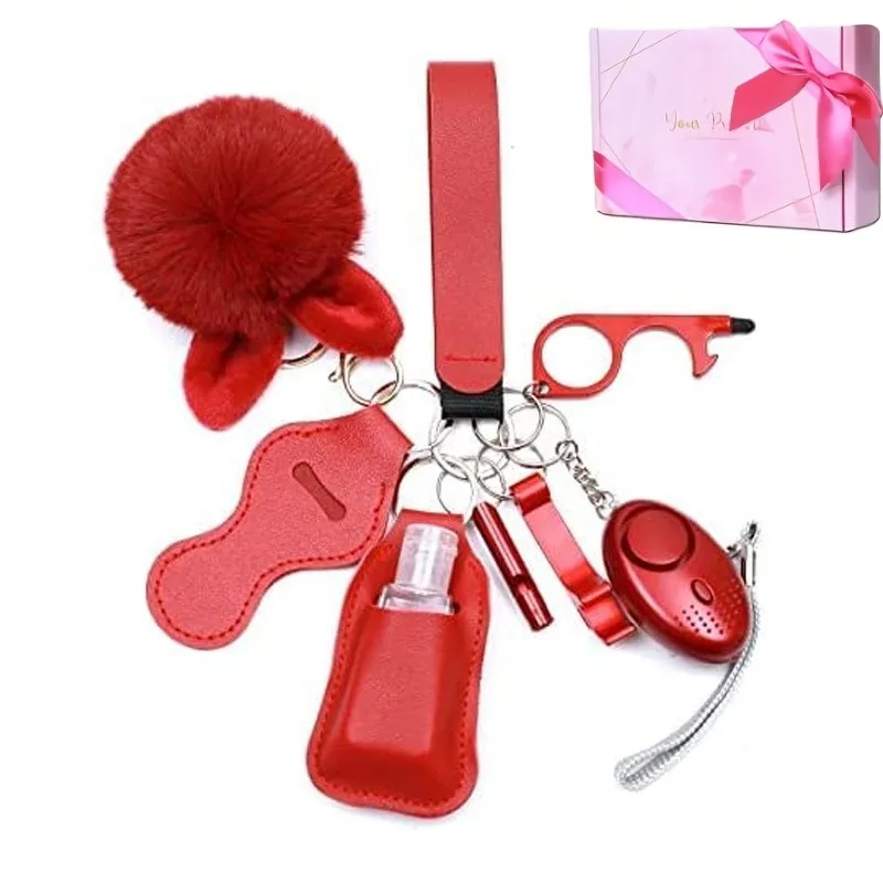 

Girl Personal Safety Keychain Full Set For Women, Safety Keychain Set With Personal Alarm Protective Keychain Accessories Tools