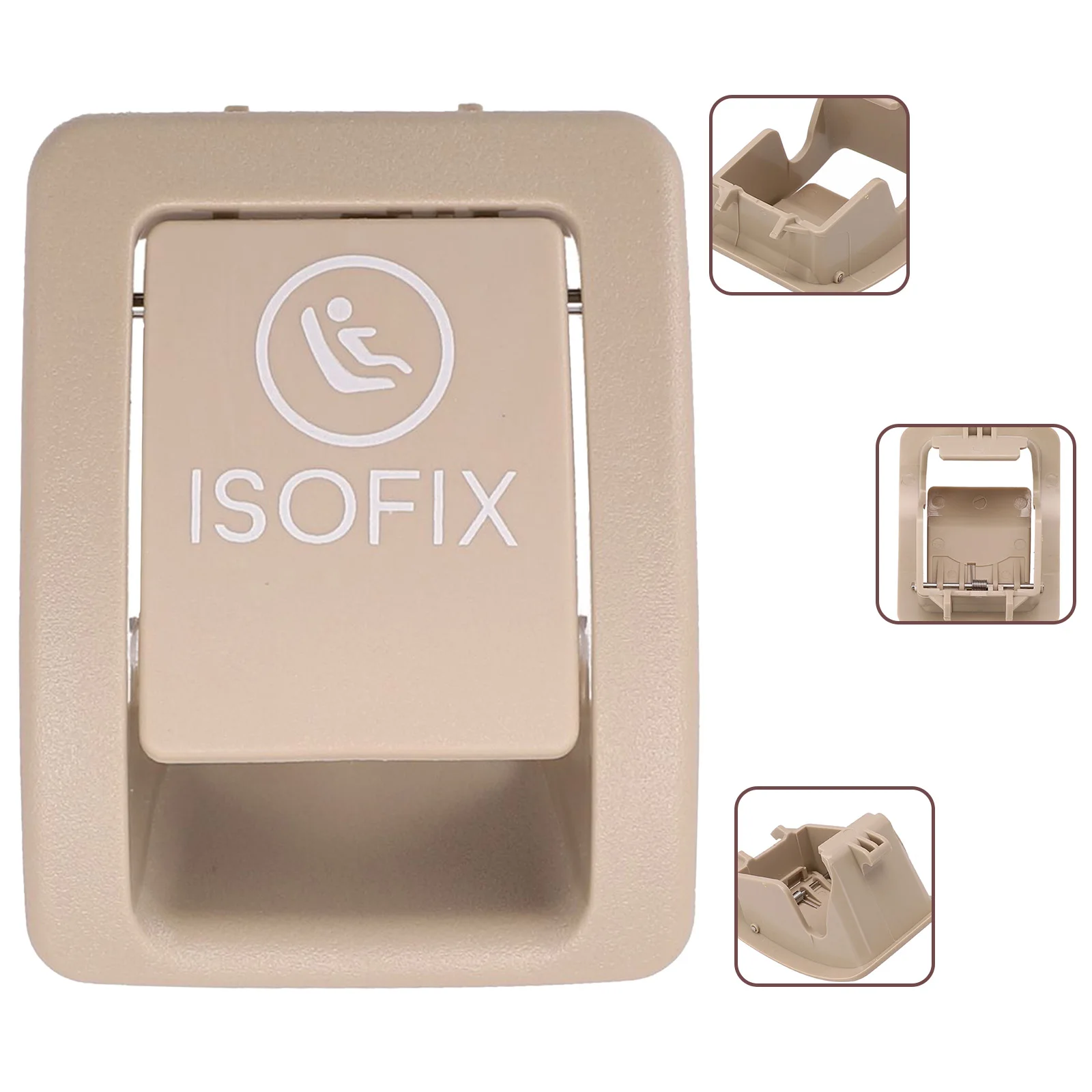 Beige Plastic and Metal ISOFIX Cover for Mercedes C Class W205 C300 C350 C200 C180 Easy to Install Factory Specifications beige plastic and metal isofix cover for mercedes c class w205 c300 c350 c200 c180 easy to install factory specifications