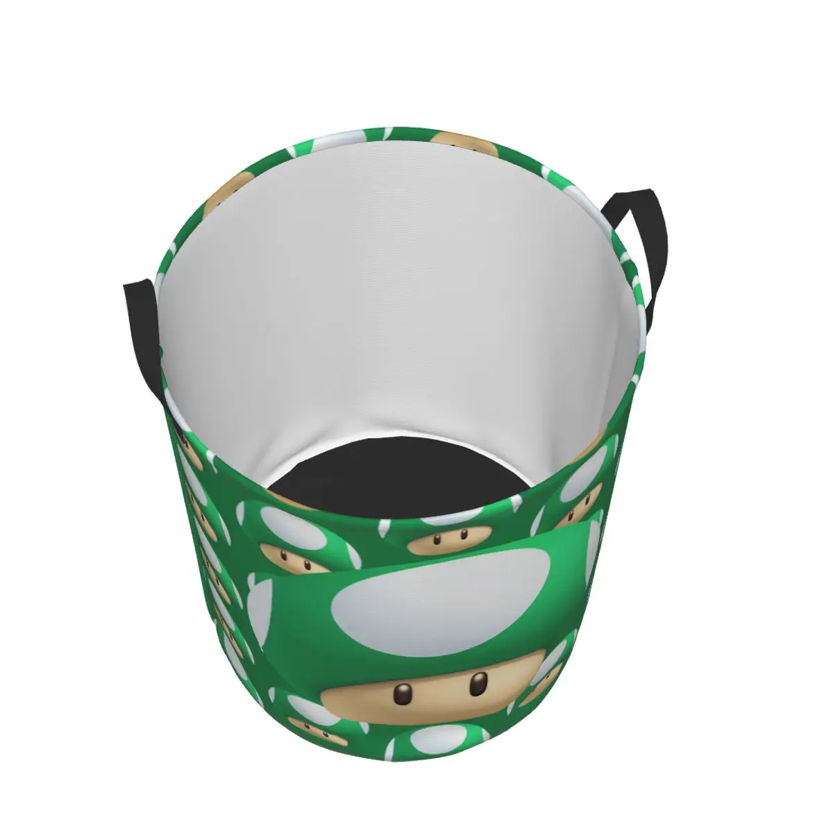 Custom Cartoon Marioed Super Mushroom Laundry Basket Collapsible Clothes Hamper for Nursery Kids Toys Storage Bag 3
