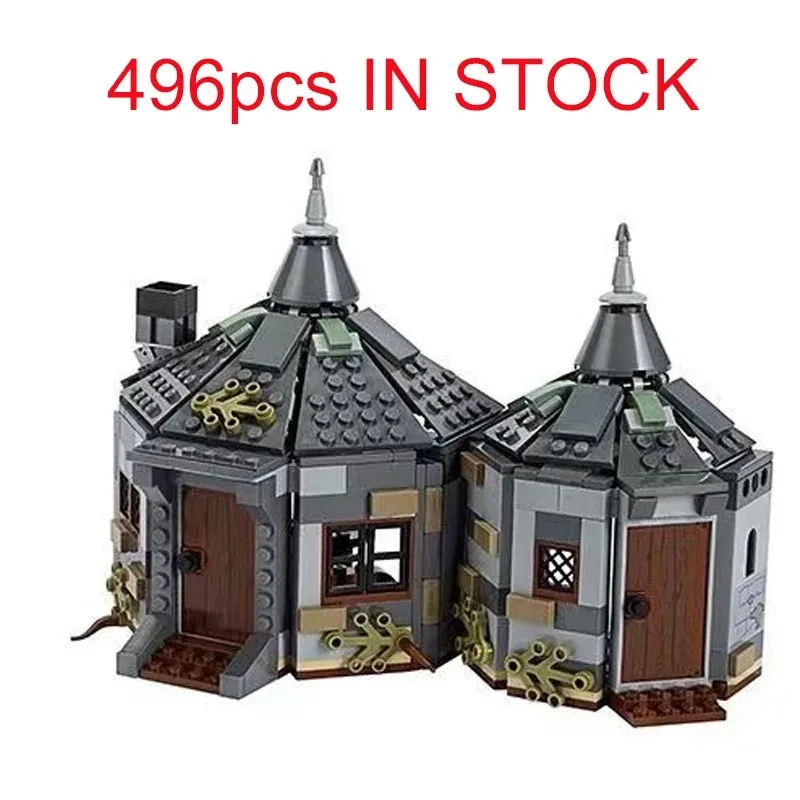 New 496pcs Moc Magical World Wizards Hagrid's Hut Building Blocks Toy Model For Boys Girls Adult Birthday Gift Compatible 75947