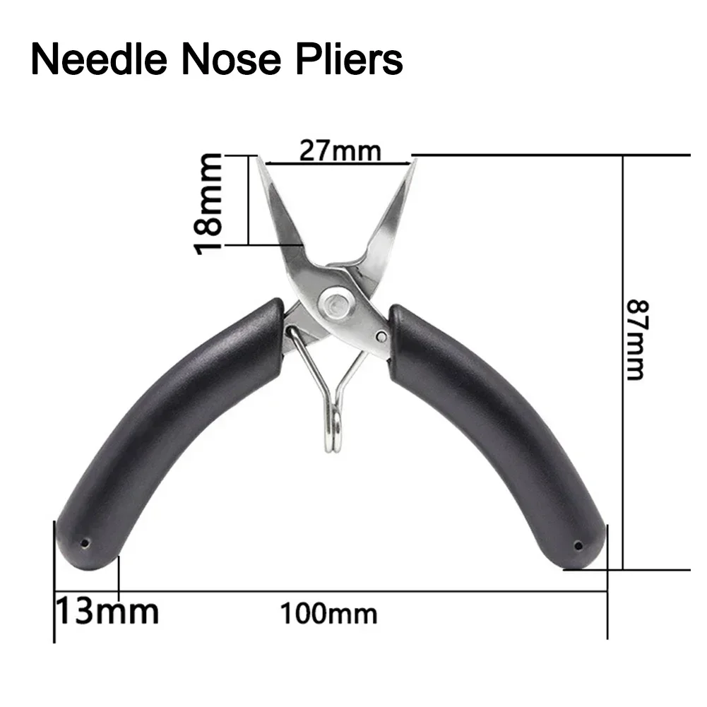 Pliers Diagonal Pliers Round Bent Needle Nose Pliers For DIY  Jewelry Making Curved Mouth Cutting Cable Nippers Hand Tools 6