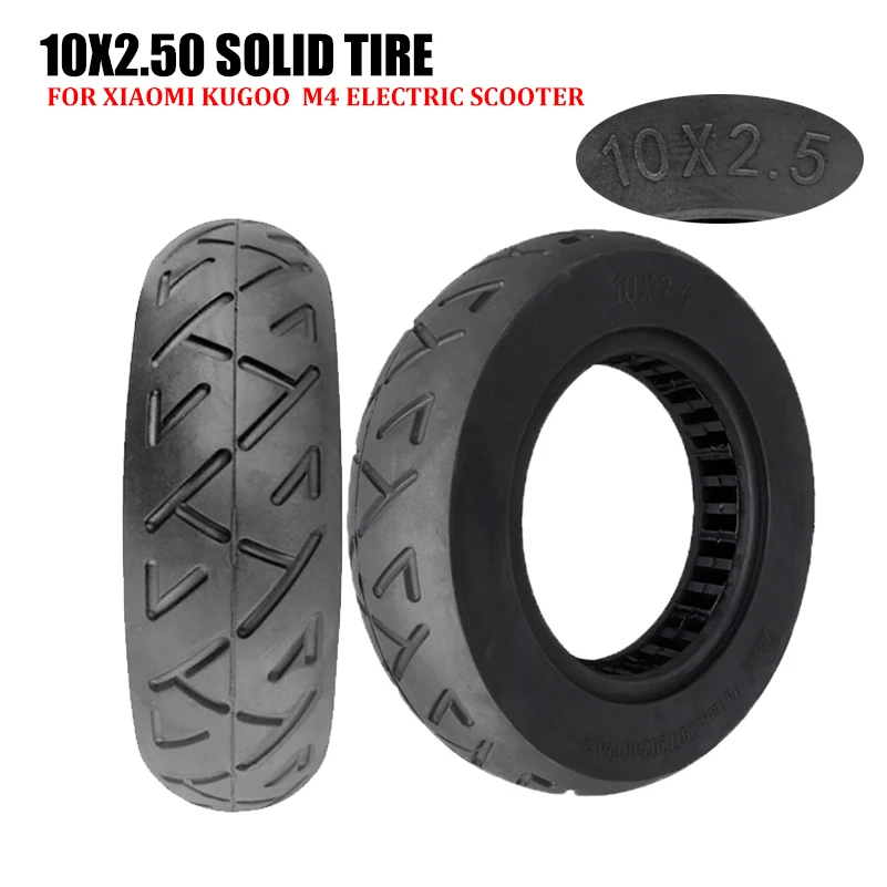 

10 Inch 10x2.50 Honeycomb Solid Tire For Xiaomi KUGOO M4 Electric Scooter Solid Tire 10*2 5 Run-flat Tire