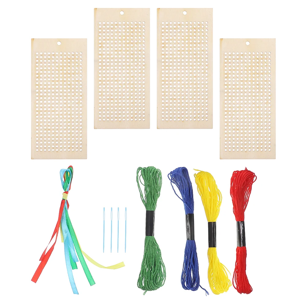 

Cross Stitch Bookmark Blank Wood Bookmarks Portable Wooden DIY Lanyard Unfinished Hanging