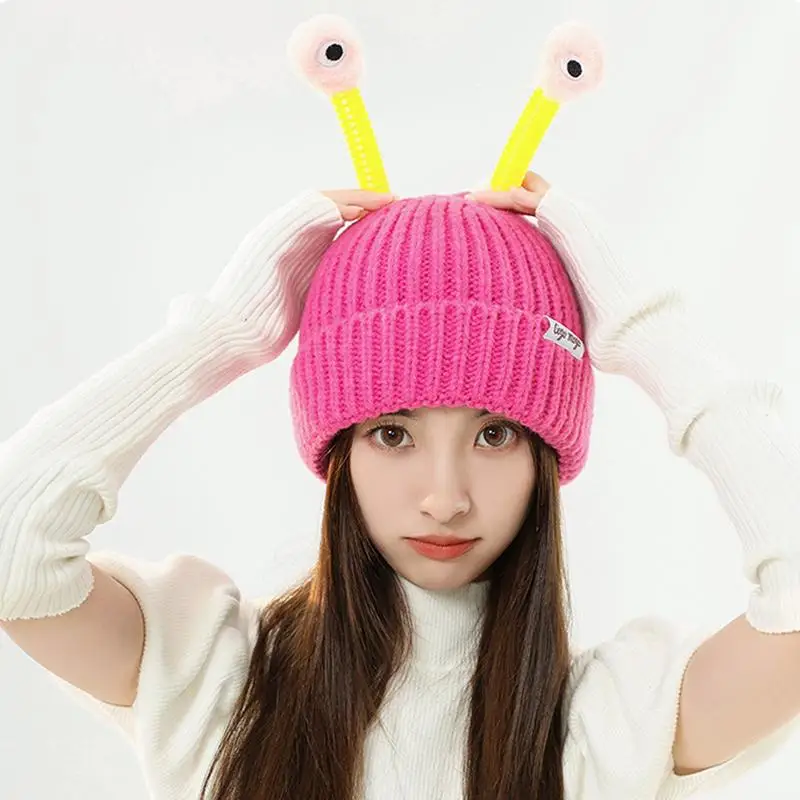 Novelty Beanie Hats Kids Beanie Hat Lighting Funny Knit Hat With Tentacles Funny Knit Comfortable Soft Winter Headwear For