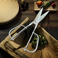 All Steel Wire Handle Scissors Kitchen Scissors 3cr Stainless Steel Detachable Food Scissors Multifunctional Grill Scissors 3