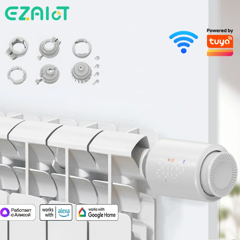 Smart WiFi-Enabled Thermostatic Radiator Valve with Voice Control