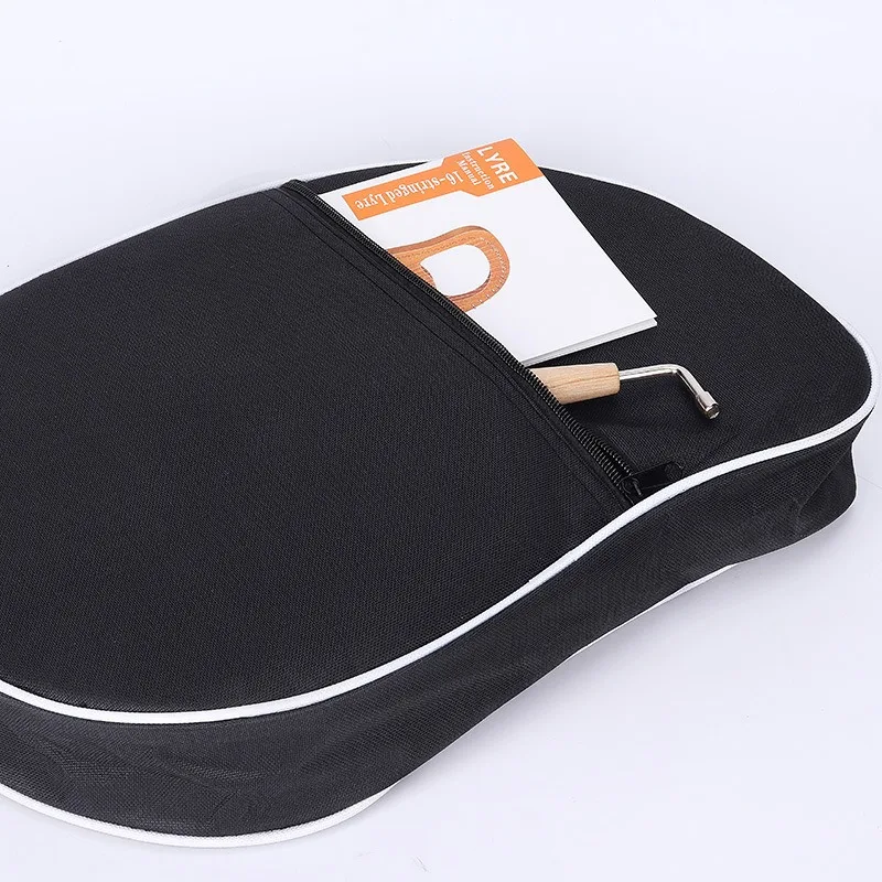 Waterproof Dustproof Canvas Lyre Harp Bag Harps Bag Carry 10/16/19 Strings Storage w/Shoulder Strap Musical Instrument