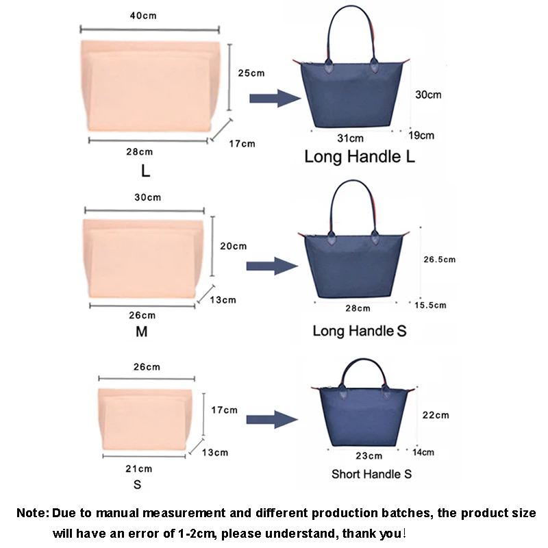 Felt Insert Bag Cosmetic Organizer Insert For Tote Makeup Bag With Zipper Inner Pouch Fit Luxury Women Handbags Mini Storage Bag 6