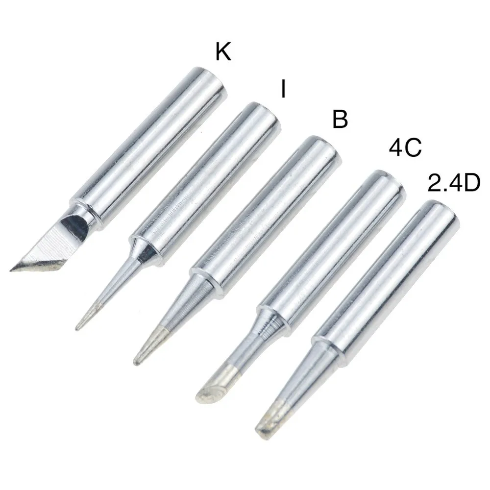 

5pcs 900M-T Series Welding Tips Lead-Free Welding Solder Tip Pure Copper Soldering Iron Head Welding Soldering Accessories
