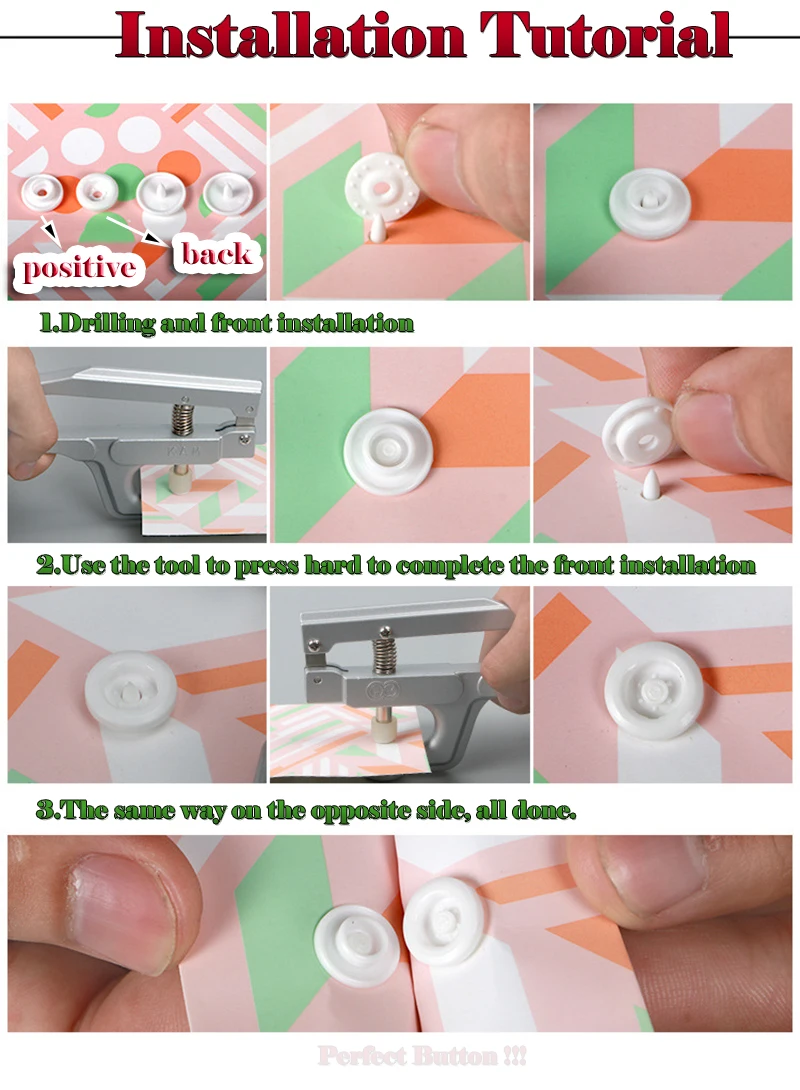 Plastic Resin Snap Button Press Stud Cloth Button, Environmental Fastener, Snap Pliers, T5, Hearts and Stars, 20 Set 6