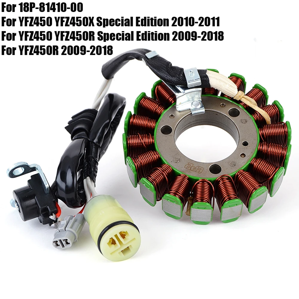 Stator Coil for Yamaha YFZ450X 2010 2011 YFZ450R 2009 2018 18P 81410 00