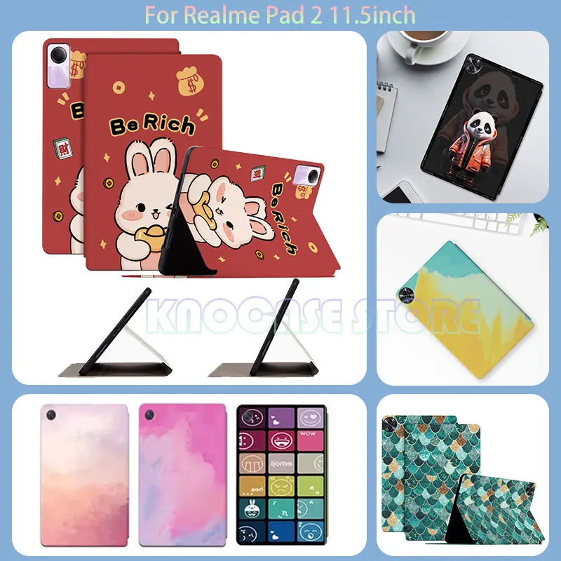 

For Realme Pad 2 11.5inch 2023 PU Leather Pattern Standing Case