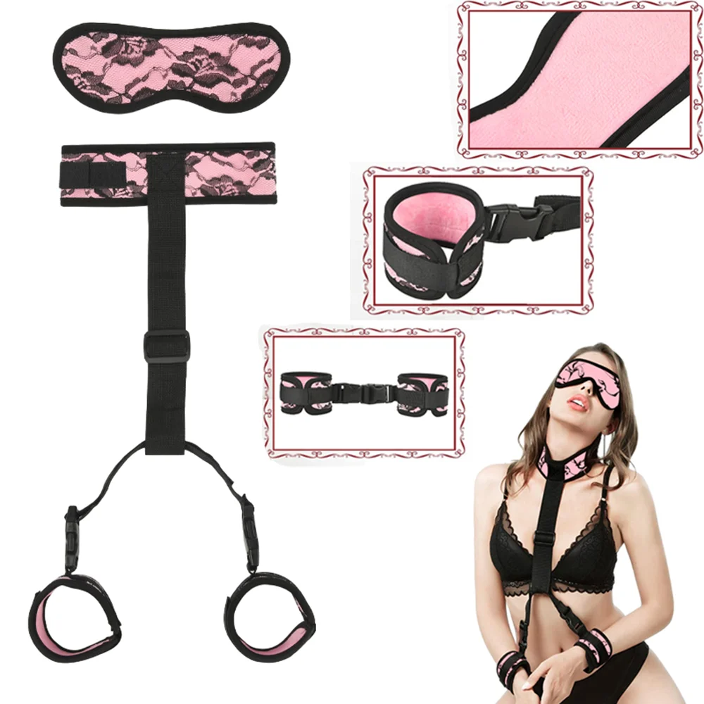 Набор для БДСМ-связывания с кружевом Эротические товары для взрослых Фетиш  связывающие предметы для связывания ошейники наручники секс-шоп игрушка для  пар | AliExpress