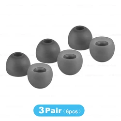 Two - Tone Silicone Earphone Tips - In - Ear Comfort Accessories - M (11.5mm) (Grey  3 pair)