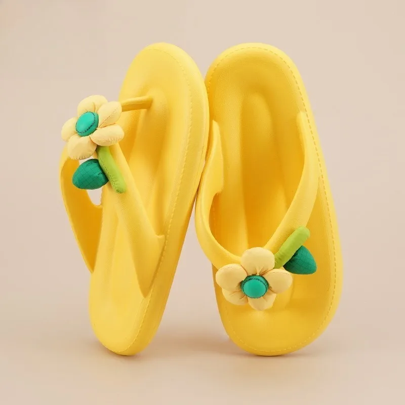 Summer EVA Women Flip Flops Cute Flower Outdoor Beach Sandals Fashion Platform Slippers Indoor Home Slides Garden Shoes