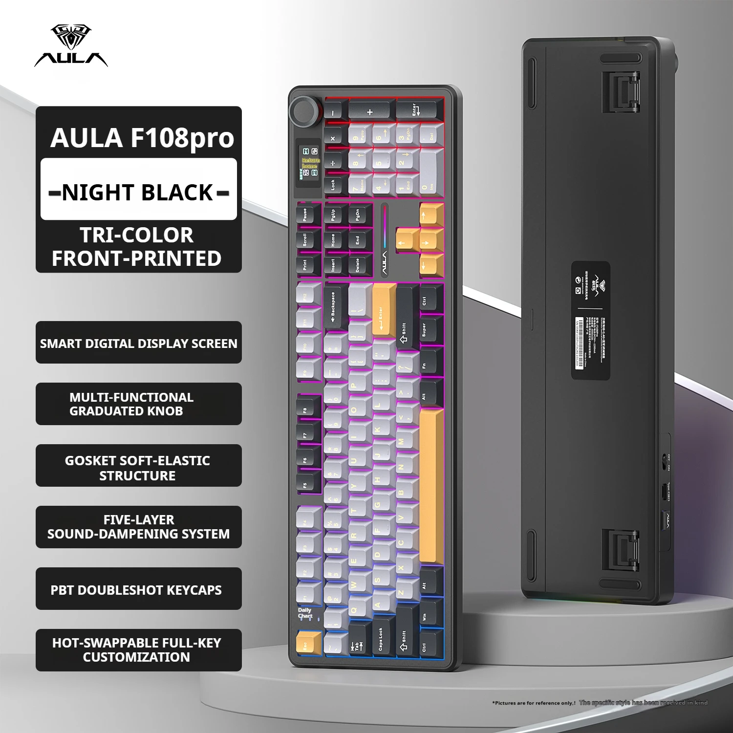 AULA F108 PRO メカニカルキーボードカスタムゲーミングワイヤレス