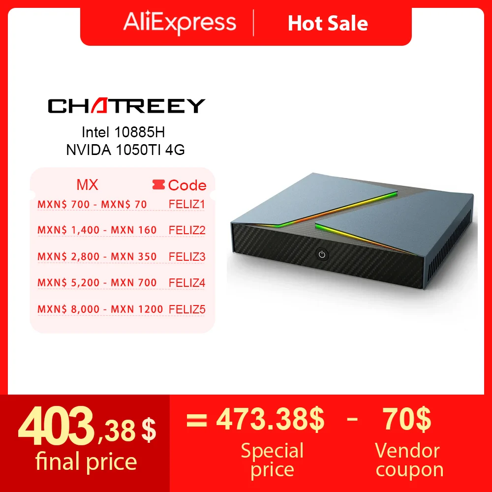 Chatreey G1 mini PC hráč intel i9 10885H 8 jader s nvidia GTX1650 4G grafika okna 11 herní ploše počítač