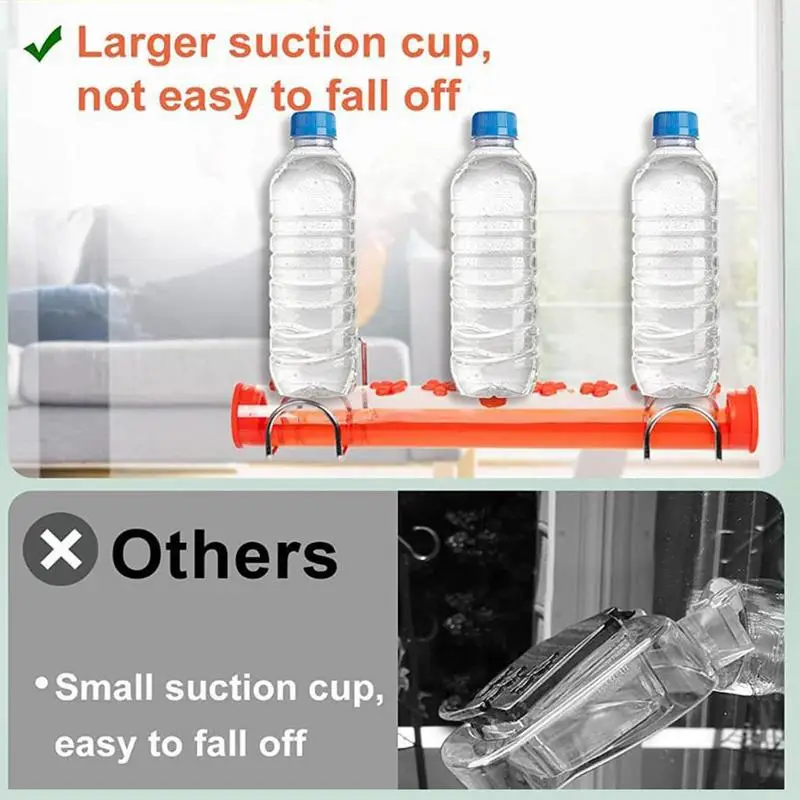 Window Bird Feeder Single Row Hummingbird Feeders Window Mount Bird Feeder Flower Hummingbird Window Feeders For Chinese New - Image 5