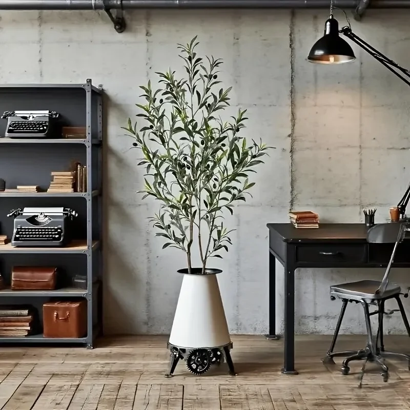 Lush Artificial Olive Tree - Elegant Faux Greenery for Indoor and Outdoor Decor