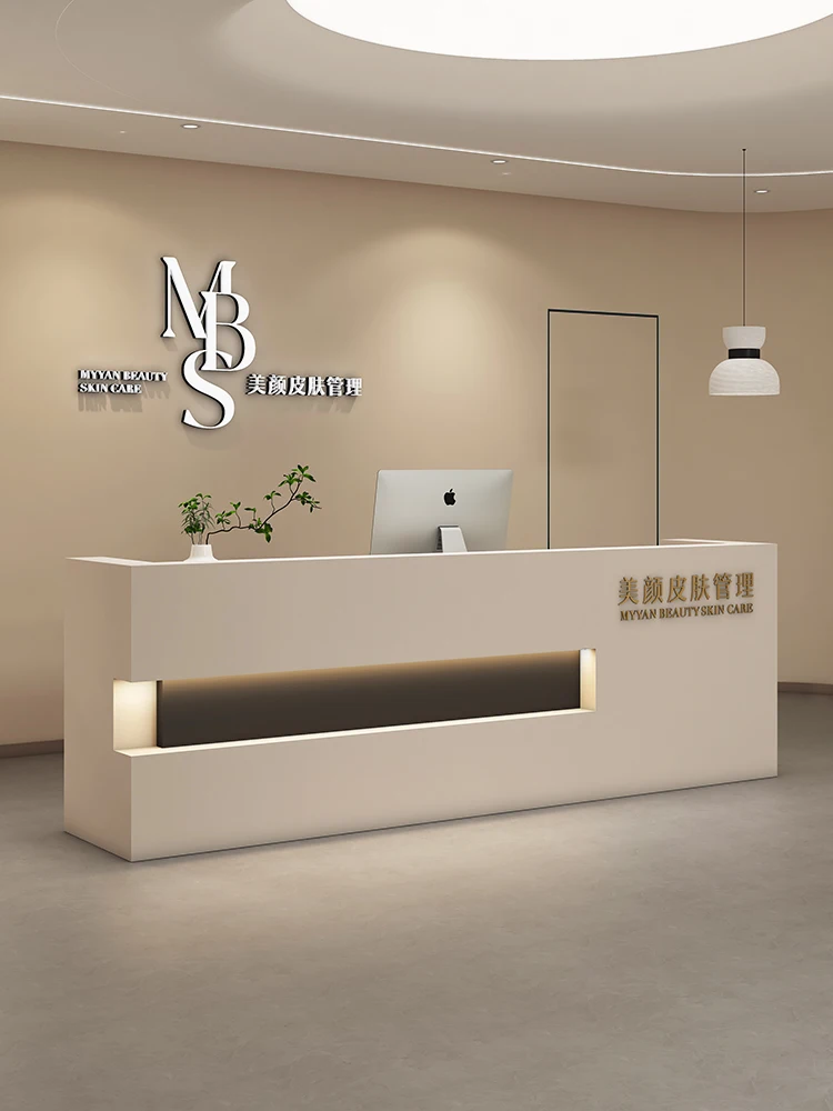 Bar Checkout Page Counter Beauty Salon Clothing Store Company Front Desk Women's Clothing Beige