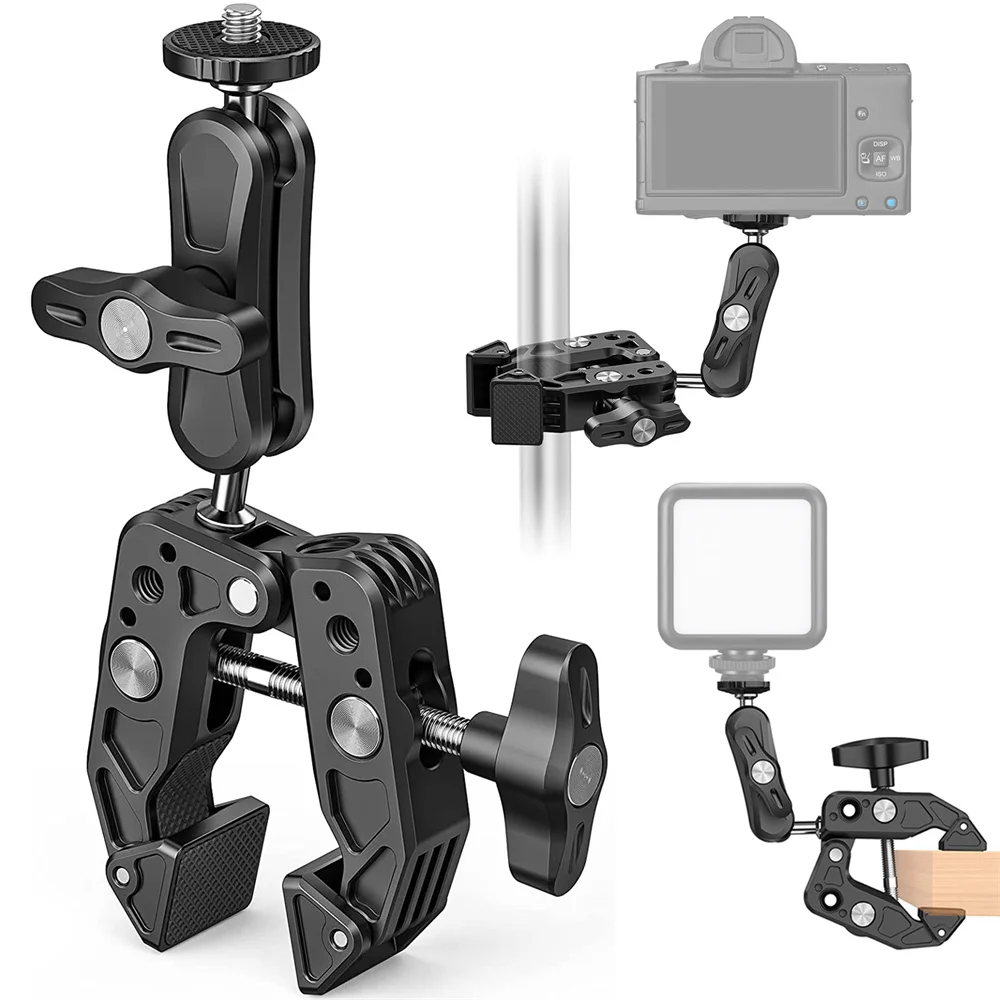 مشبك مراقب 360 درجة Ballhead لكانون نيكون DSLR كاميرا/Gopro/أضواء
