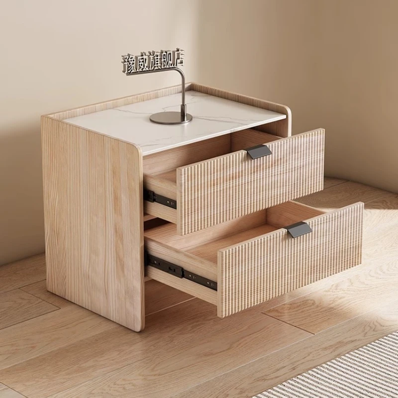 Nightstand Cheap Bedside Table Room Narrow Coffee Tables Living Auxiliary Open Cabinets Floating Sofa Side Nachttisch Bed Wood