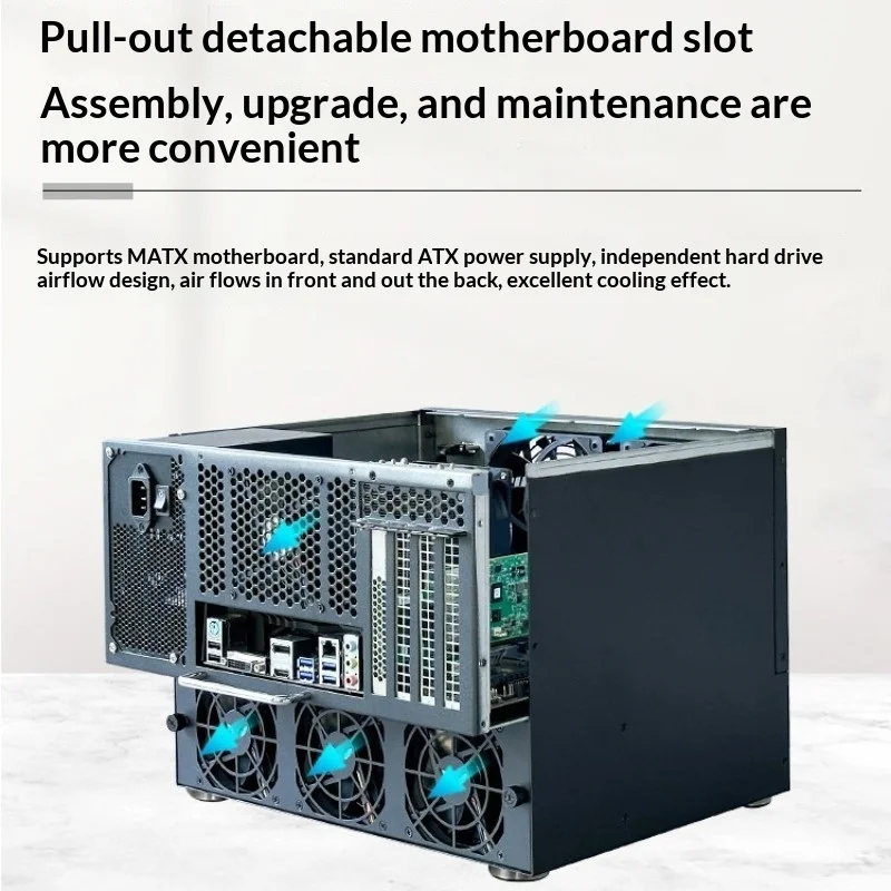 12Gb SAS/SATA 핫스왑 NAS 섀시, 9베이 JMCD9S2, ATX PSU 및 MATX 지원, 가정용 서버용 자석식 먼지 커버