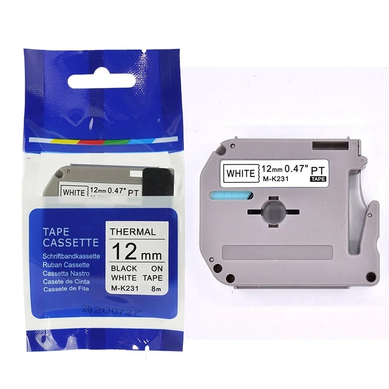 90PCS M 테이프 MK231 MK221 형제 MK 231 M K231 MK131 MK 221 라벨 Brother P-터치 PT-70 PT-80 라벨 프린터