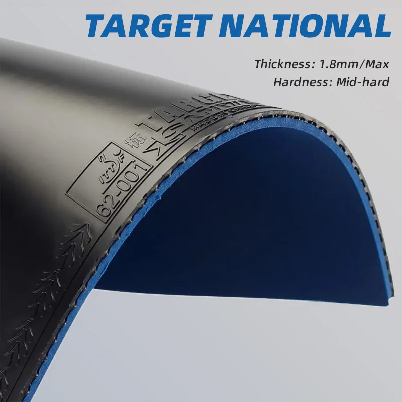 Genuine Sanwei Table Tennis Rubber Sticky Ping Pong Coasting Rubber 2.1/1.8mm Thickness with Blue Elastic Sponge