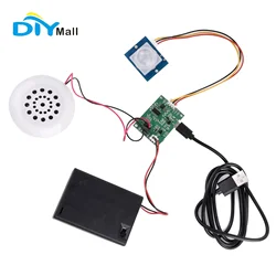 Advanced PIR Motion Sensor Music & Voice Recorder with USB/TF Card Integration - 1 set