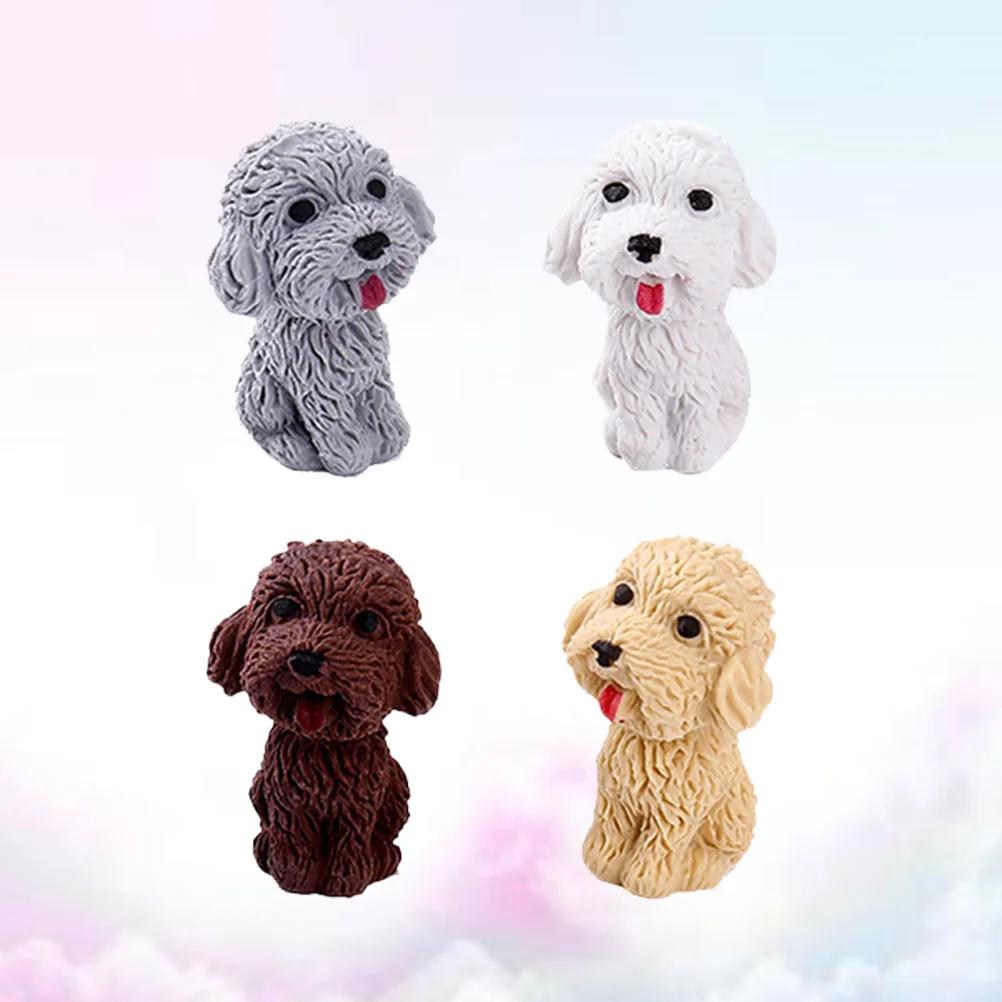 Teddy Dog Pencil Eraser Student School Supplies Rubber Erasers School Pencil Erasers Kids Student Gifts (Random Color)