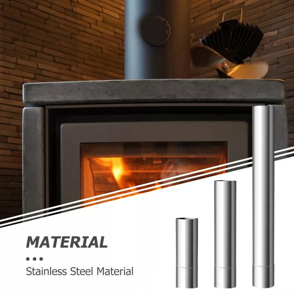 Chimney Flue Liner Pipe Multi Fuel Stoves Pipe Stainless Steel Outdoor Camping Wood Stoves Chimney 7cm 10cm 1pc