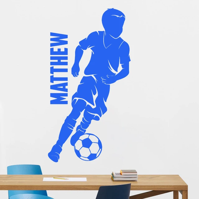 Fußball Sport Dekoration Jungen Jugend Zimmer Angepasst Team Tapete  Personalisierte Fußball Spieler Name und Nummer G94 - AliExpress