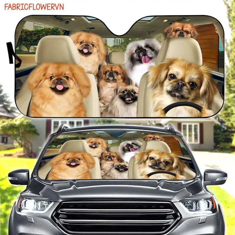 

Pekingese Car Sunshade, Pekingese Car Decoration, Pekingese Windshield, Dog Lovers, Dog Car Sunshade, Gift For Mom, Gift For Dad